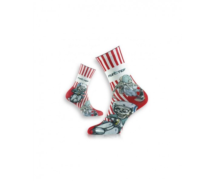 Calcetines Funstep Con Dibujos Blanco Roto/Rojo