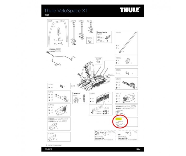 Luces Derecha tulipa velospace XT y velocompact