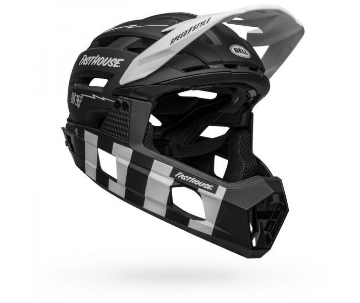 Casco Bell SUPER AIR R SPHERICAL FASTHOUSE  Negro/Blanco