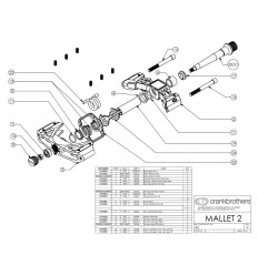 PEDALES AUTOMÁTICOS CRANK BROTHERS MALLET 2 VERDE/PLATA