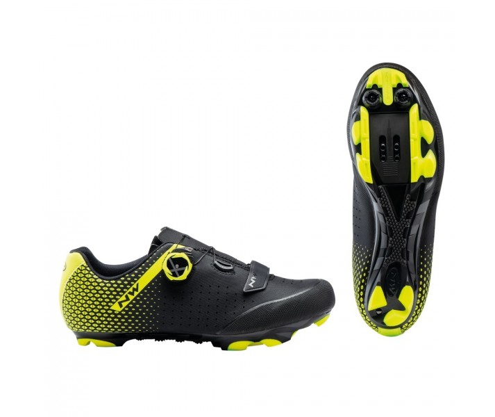 Zapatillas Northwave Origin Plus 2 Negro-Amarillo Fluor