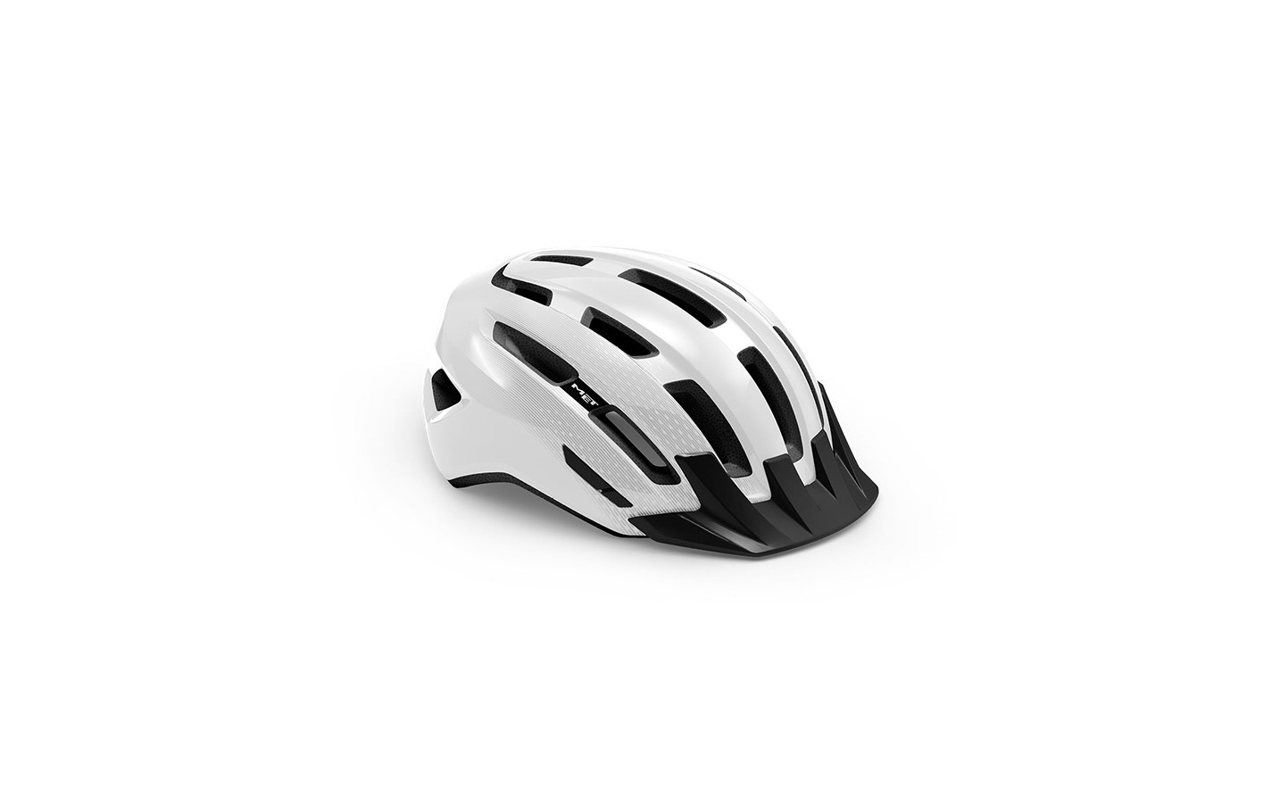 Casco Met Veleno Blanco/Gris Mate - Fabregues Bicicletas