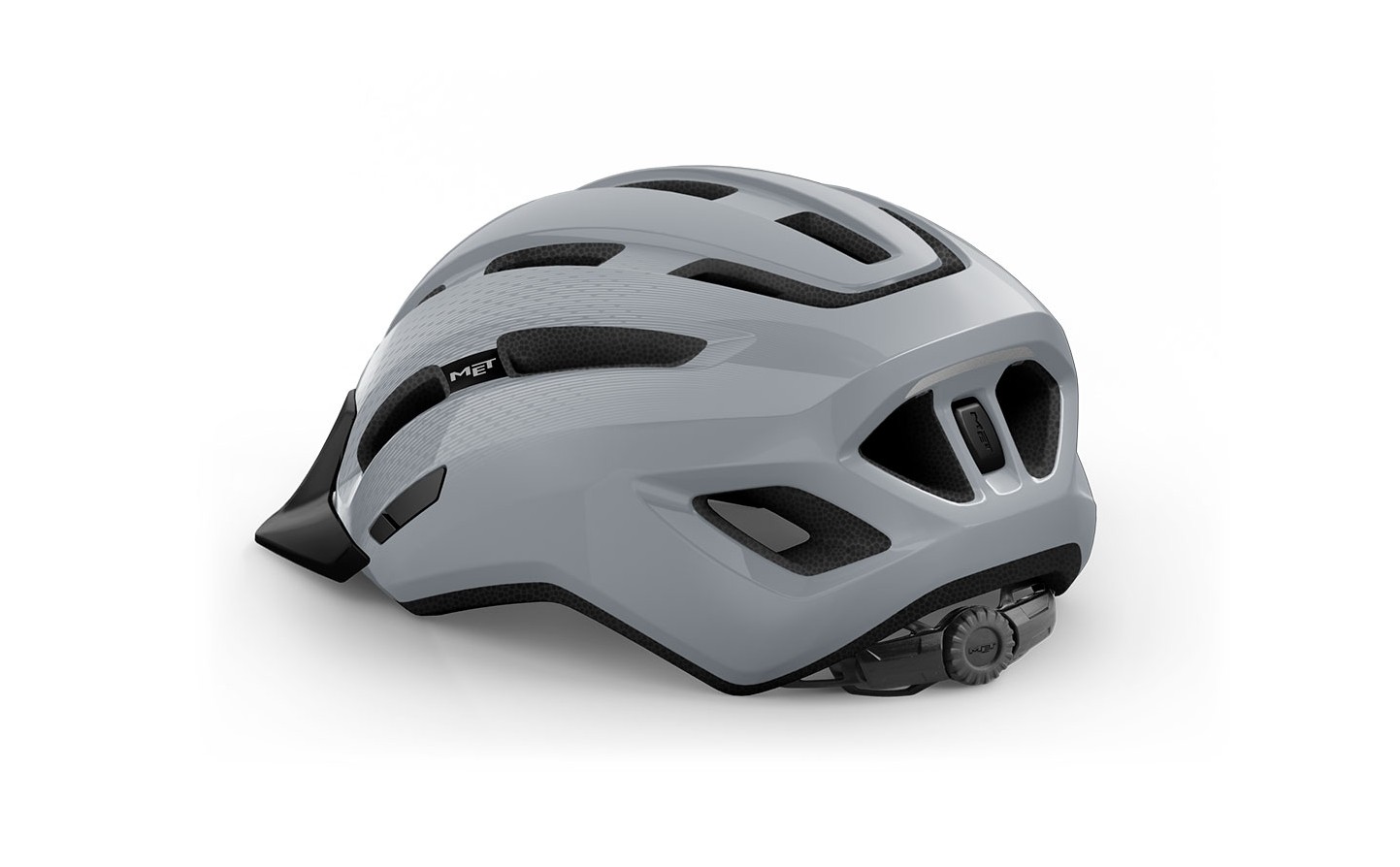 Casco Met Veleno Blanco/Gris Mate - Fabregues Bicicletas