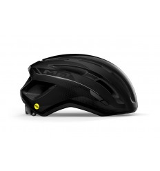 Casco Met Miles Mips Negro Brillo