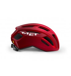 Casco Met Vinci Mips Rojo Metalico Brillo