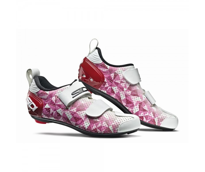 zapatillas Mujer sidi T-5 air carbon rosa/rojo/blanco