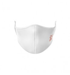 Mascarilla Otso Full White & Logo Fluo Orange Blanco