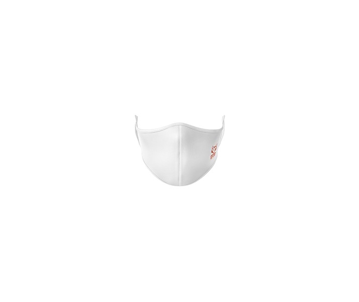 Mascarilla Otso Full White & Logo Fluo Orange Blanco