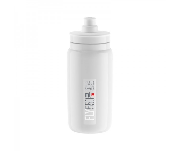 Bidon Elite Fly Blanco Logo Gris 550 Ml