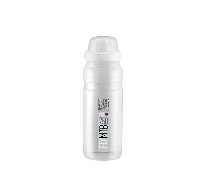 Bidon Elite Fly Mtb Transparente Logo Gris 750 Ml