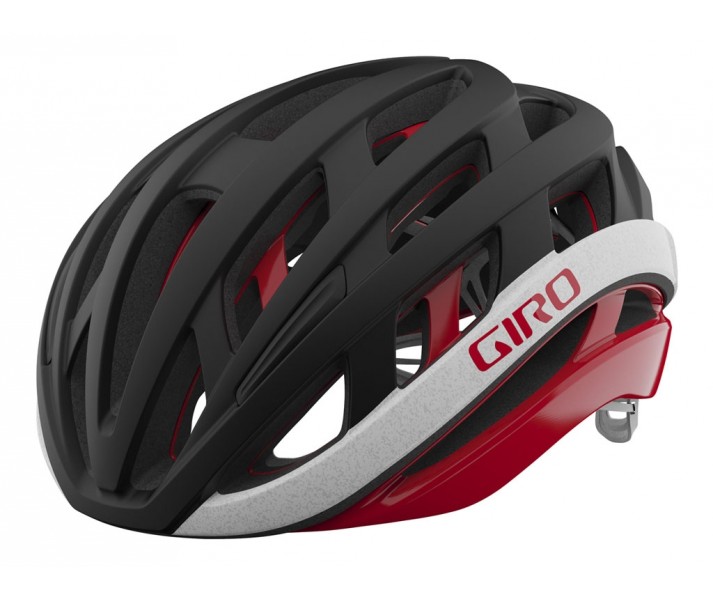 Casco de carretera Giro HELIOS SPHERICAL Negro Mate/Rojo