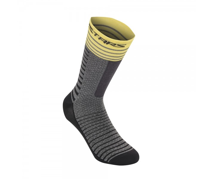 Calcetines Alpinestars Drop 19 Gris / Amarillo