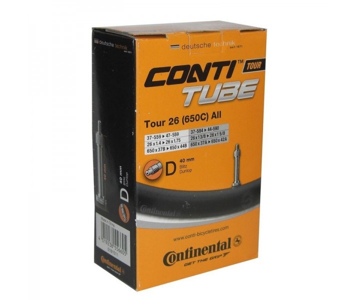 Camara Continental 26X1 1/8-1.75'' Tour Dunlop Negro 40Mm