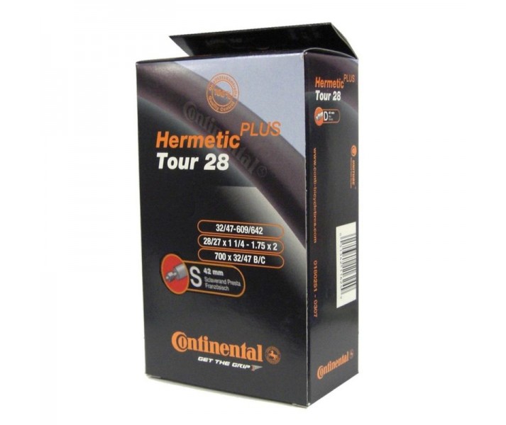 Camara Continental 28X1 1/4-1.75''Tour Presta Negro 42Mm