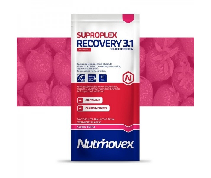 Recuperador Nutrinovex Suproplex Recovery 3.1 - Fresa (1 Unidad)