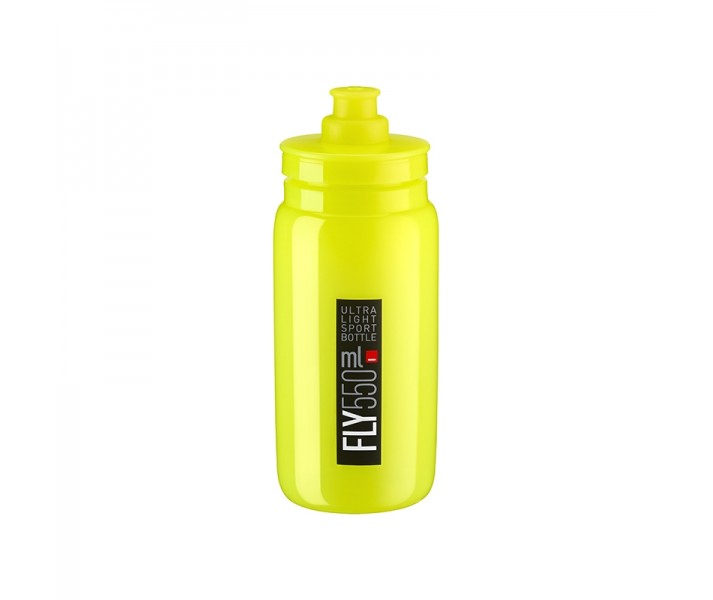 Bidon Elite Fly Amarillo Fluo Logo Negro 550Ml