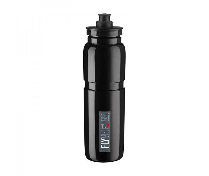 Bidon Elite Fly Negro Logo Gris 950Ml