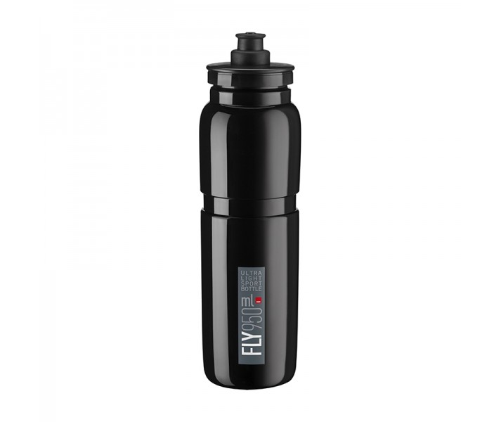 Bidon Elite Fly Negro Logo Gris 950Ml