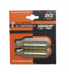 Blister 2 Cartuchos CO2 SKS Air Champ 16g Sin Rosca