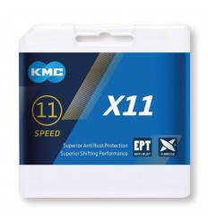 Cadena KMC X11 Ept 1/2X11/128 118 Eslabones 5.65Mm 11V Plata
