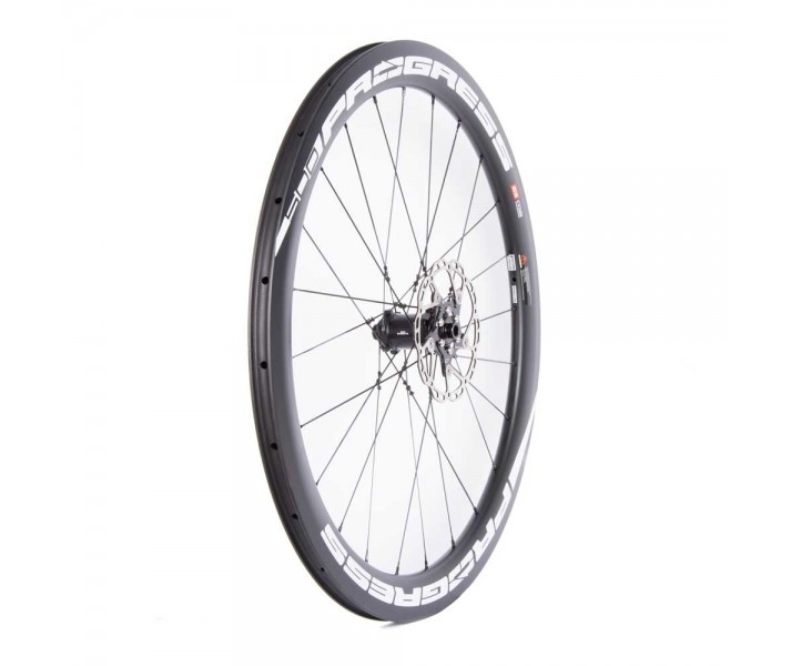 Rueda Del. Tubular Progress A-Prime Disc 12x100 /50mm Blanca