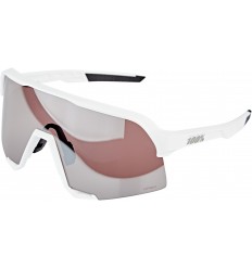 Gafas de sol 100% S3 Matte White Hiper Silver Mirror Lens+Clear lens