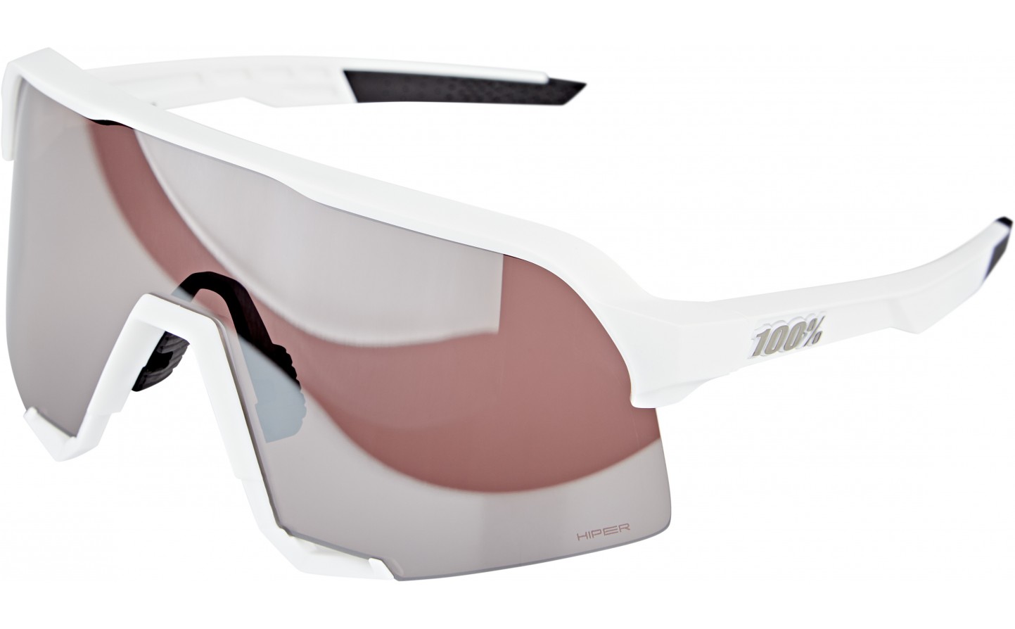Gafas de sol 100% S3 Matte White Hiper Silver Mirror Lens+Clear