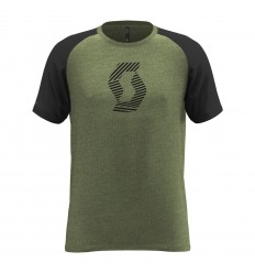 Camiseta Scott MS 10 Icon Raglan S/SL Verde / Negro