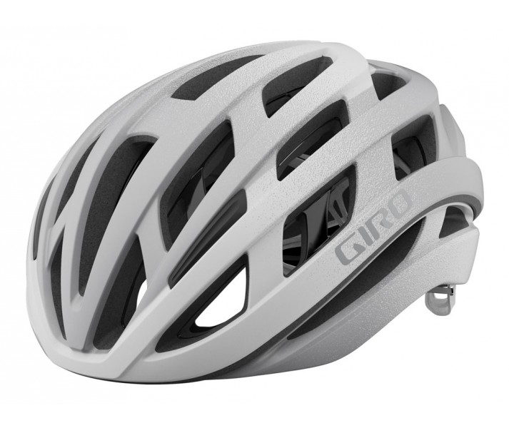 Casco de carretera Giro HELIOS SPHERICAL Blanco Mate/Plata