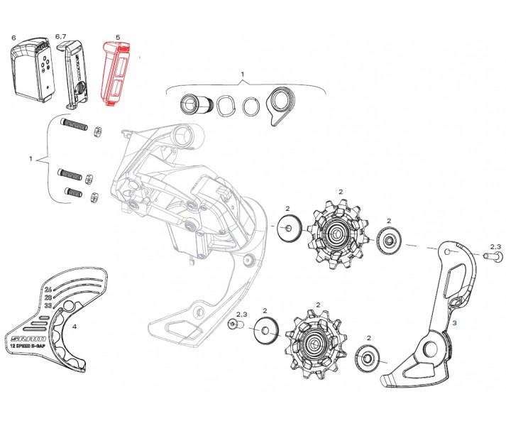 Protector de compartimiento de batería Sram E-Tap / E-tap AXS