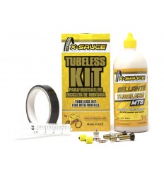Kit Tubeless MTB X-Sauce Cinta Negra + Valvula Gorda 20mm