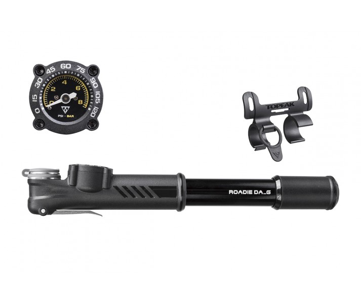 Inflador de mano Topeak Roadie DA G con manómetro