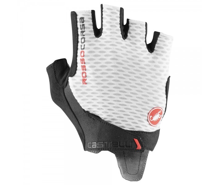 Guantes Castelli Rosso Corsa Pro V Blanco