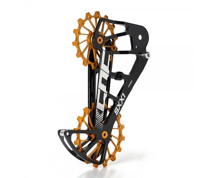 Pata de cambio KCNC con rulinas 14+16D Sram Eagle MTB 12v oro