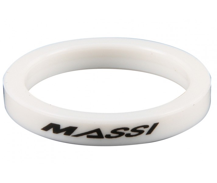 Separador de dirección Massi 1-1/8' nylon blanco 5mm (4uds)
