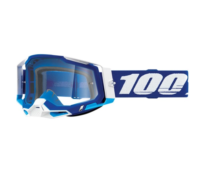 Máscara 100% Racecraft 2 Azul Lentes Clear