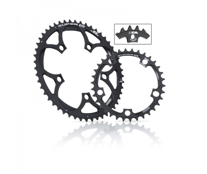 Plato Miche Super11 Campagnolo 11V.Exterior 5 Brazos 110 Bcd Negro