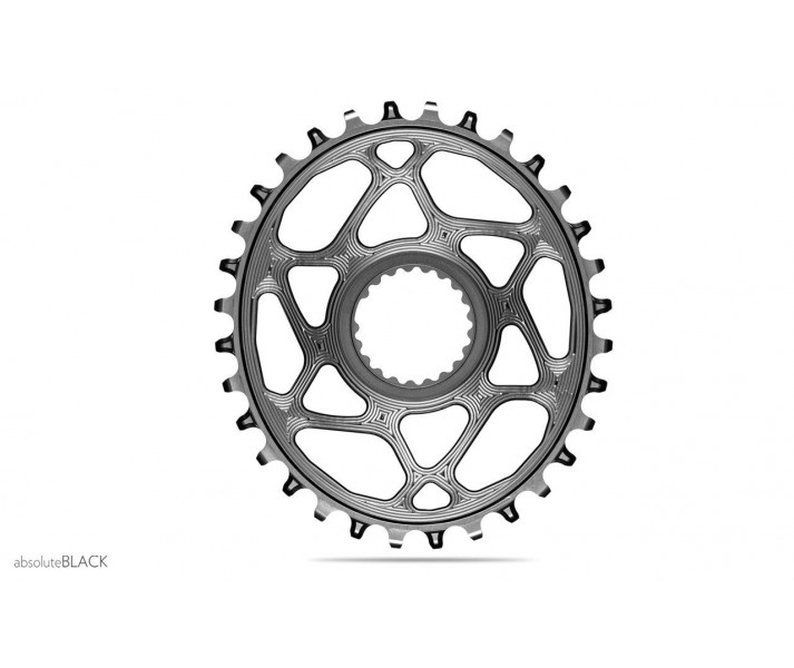 Plato Absolute Black Oval Shimano XTR M9100 Chainring Black