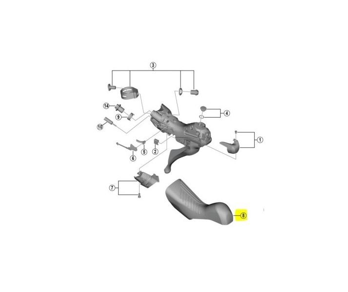 Par Gomas Maneta Shimano ST-RX810 | 0JK98010 |