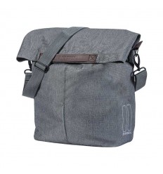 Alforja Basil City Shopper Reflect.Gris Impermeable 14-16L Cierre Iman