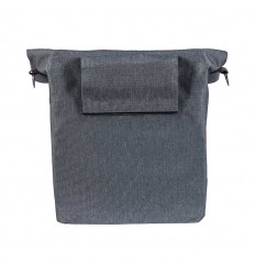 Alforja Basil City Shopper Reflect.Gris Impermeable 14-16L Cierre Iman