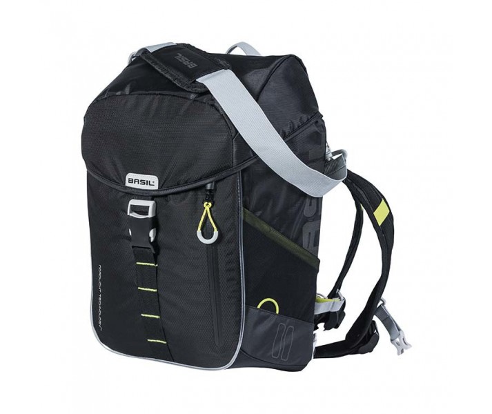 Alforja Basil Miles Daypack Nordlicht 17 L Poliester Impermeable Negro/Lima