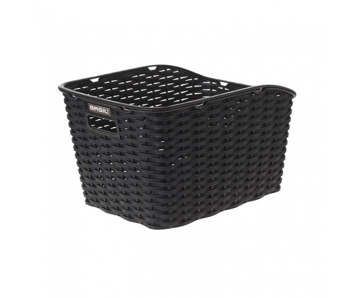 Cesto Trasero Basil Weave Wp Plastico Negro (43X32X25 Cm)