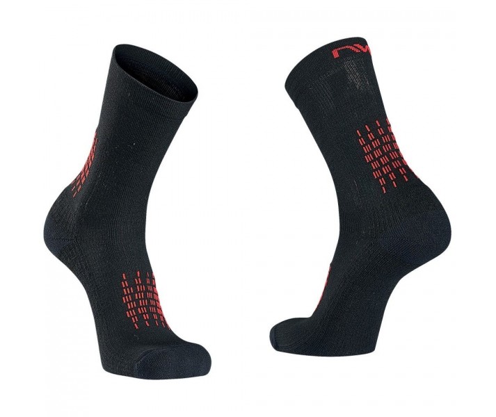 Calcetines Altos Northwave Fast Winter Negro/Rojo