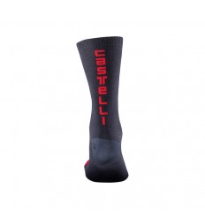 Calcetines Castelli Bandito 18 Azul Savile/Rojo