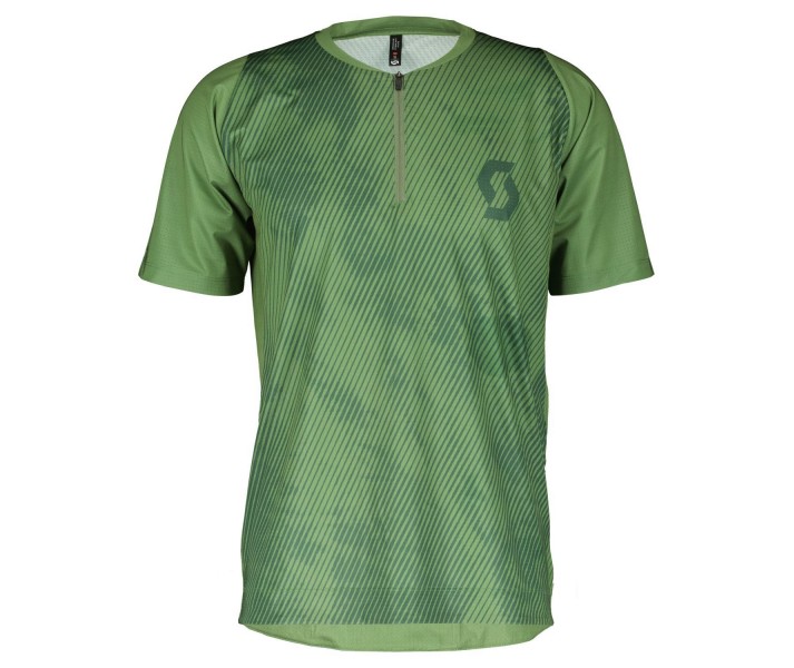 Maillot Scott MS Trail Vertic Zip Verde