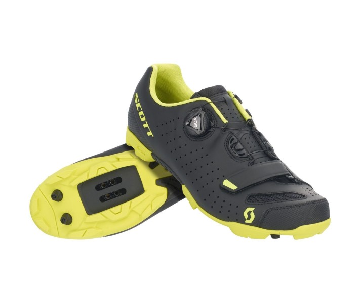 Zapatillas Scott Mtb Comp Boa Negro Mate/Amarillo Azufre