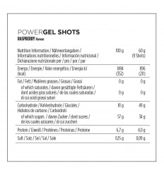 Caja  24 unidades Gominolas Powerbar PowerGel Shots Sabor Frambuesa