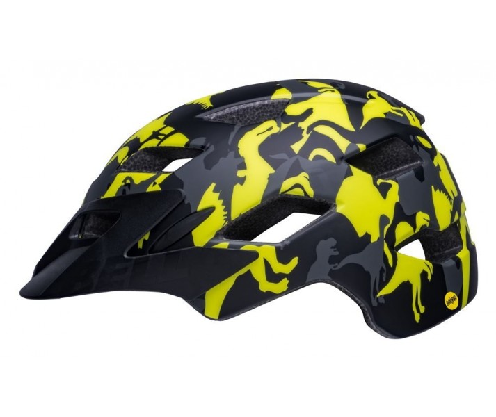 Casco Bell Sidetrack Niño Negro Mate-Amarillo