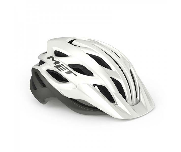 Casco Met Veleno Blanco/Gris Mate - Fabregues Bicicletas